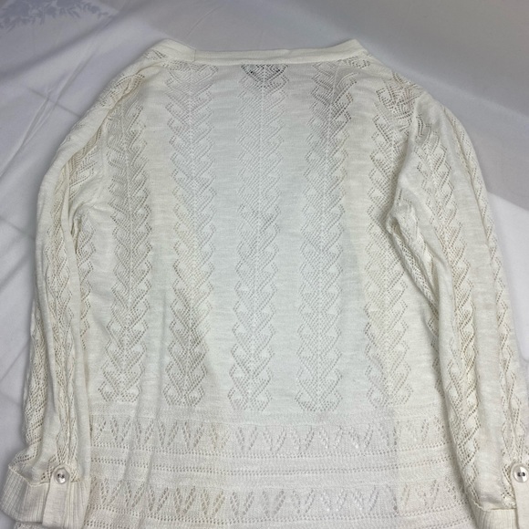 Croft & Barrow- Sweater. White. Medium. Open front . In excellent condition. - Picture 5 of 7